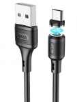 Аксессуар Hoco X52 Sereno Magnetic USB - MicroUSB 2.4A 1m Black 6931474735539