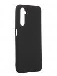 Чехол с микрофиброй DF для Realme 6 Silicone Black rmOriginal-01