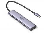 Ugreen CM478 USB-C to HDMI+4xUSB 3.0 A without PD Converter Grey 20955