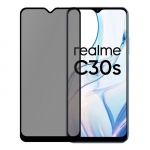 Защитное стекло Pero для Realme C30s Full Glue Privacy Black PGFGP-RC30S