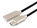 Аксессуар Gembird Cablexpert Platinum USB 2.0 AM/Type-C 1m Black CC-P-USBC02Bk-1M