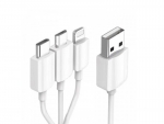 Аксессуар KS-is USB - USB-C/Lightning/MicroUSB 1.2m KS-478W-1.2