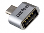 Аксессуар Perfeo PF-VI-O011 USB - MicroUSB OTG Silver PF_C3004
