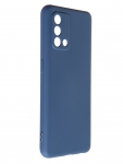 Чехол DF для Oppo A74 4G с микрофиброй Silicone Blue oOriginal-13