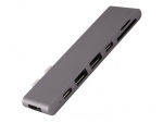 Аксессуар Адаптер Barn&Hollis Multiport Adapter USB Type-C 7 in 1 для MacBook Grey УТ000027061