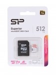 Карта памяти 512Gb - Silicon Power Superior A1 MicroSDXC Class 10 UHS-I U3 SP512GBSTXDV3V20SP с адаптером SD