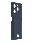 Чехол Neypo для Tecno Spark 10 Pro Pocket Matte Silicone с карманом Dark Blue NPM66716
