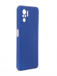Чехол DF для Xiaomi Redmi Note 10 / 10S с микрофиброй Blue xiOriginal-19