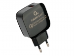 Зарядное устройство Gembird Cablexpert 1xUSB 3А QC3.0 Black MP3A-PC-41