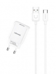 Зарядное устройство Usams T21 Charger Kit USB T18 2.1A + кабель Type-C 1m T21OCTC01