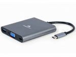 Хаб USB Gembird Cablexpert USB-C - USB 3.0/HDMI/VGA/PD A-CM-COMBO6-01