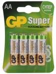 Батарейка AA - GP Alkaline Super LR6 15A-2CR4 (4 штуки)