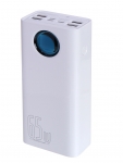 Внешний аккумулятор Baseus Power Bank Amblight Digital Display Fast Charge 30000mAh White PPLG000102