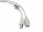 Аксессуар Gembird Cablexpert Pro USB 2.0 AM/BM 2m Transparent CCF-USB2-AMBM-TR-2M