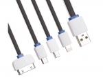Аксессуар Liberty Project 4 in 1 Apple 8 pin/ Apple 30 pin / Micro-USB / Mini-USB Black-White 0L-00030571