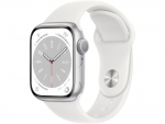 Умные часы APPLE Watch Series 8 GPS 41mm Silver Aluminum Case with White Sport Band - M/L MP6M3