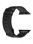 Аксессуар Ремешок SwitchEasy для APPLE Watch 38-40-41mm Hybrid Leather-Silicone Black GS-107-185-274-11