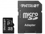 Карта памяти 64Gb - Patriot Memory microSDXC Class10 PSF64GMCSDXC10 с переходником под SD