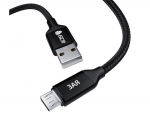 Аксессуар GCR Зая USB - MicroUSB 1.0m Black GCR-52797