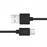 Дата-кабель USB - micro USB, 2А, 2м, черный, BoraSCO (VSP)