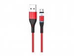 Аксессуар Borofone Magnetic BU16 USB - MicroUSB 1.2m Red 6931474720825