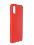 Чехол DF для Samsung Galaxy A02 с микрофиброй Silicone Red sOriginal-27