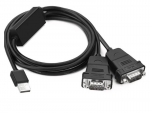 Аксессуар Ugreen US229 USB-A 2.0 - 2xDB9 RS-232 1.5m Black 30769