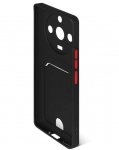 Чехол DF для Realme 11 Pro / 11 Pro Plus Silicone с отделением для карты Black rmCardCase-10