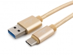 Аксессуар Gembird Cablexpert Platinum USB 3.0 AM/Type-C 1.8m Gold CC-P-USBC03Gd-1.8M