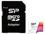 Карта памяти 256Gb - Silicon Power Elite A1 MicroSDXC Class 10 UHS-I U3 SP256GBSTXBV1V20SP с адаптером SD