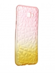 Чехол Krutoff для Huawei P8 Lite Crystal Silicone Yellow-Pink 12274